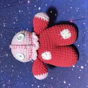Handmade Crochet Chibi PINK Sam from Trick r Treat HALLOWEEN Plushie Doll UNIQUE
